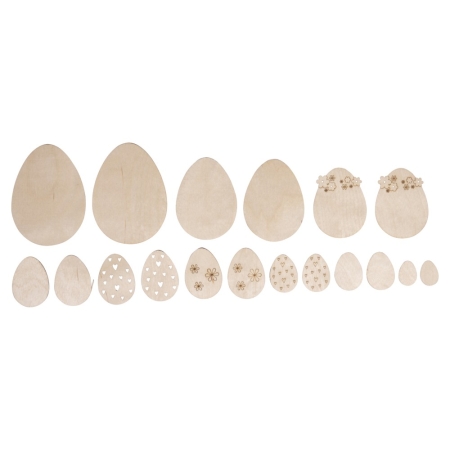 Wzory z forniru jajka wielkanocne marki Rayher idealne w cardmakingu, dekoracjach wielkanocnych oraz dekorowaniu odlewów