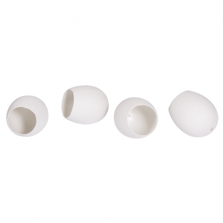Plastikowe jajka 55x45 mm białe do tworzenia wielkanocnych dekoracji z użyciem farb akrylowych