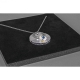 Naszyjnik z biżuterią betonową kryształkami Swarovski oraz kólkami jubilerskimi
