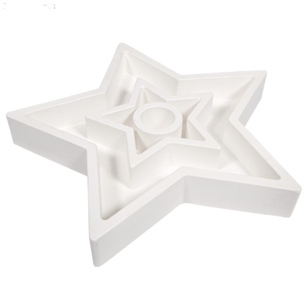 Świecznik świąteczny na stół odlew z gipsu DIY