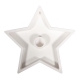 Gipsowy świecznik dekoracyjny gwiazda odlany w silikonowej formie do gipsu