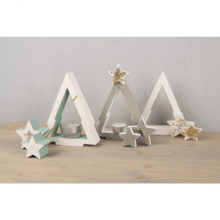 Odlew gipsowy z silikonowej formy choinka jako świecznik ozdobny świecznik tealight