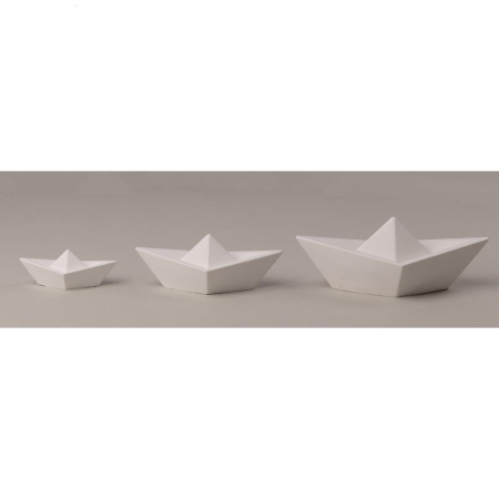 dlewy gipsowe łódki origami z form silikonowych do odlewów