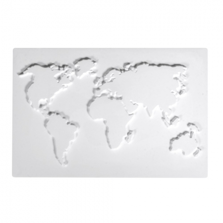 Forma do odlewów gipsowych mapa świata wykonana z elastycznego i trwałego tworzywa pet