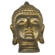 Odlew gipsowy głowa Buddy wykonany w formie odlewniczej pomalowany farbą metaliczną ozdobi salę Jogi lub salę do medytac