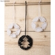 Makrama sznurek na gwiazdce z drutu jako dekoracje bożonarodzeniowe