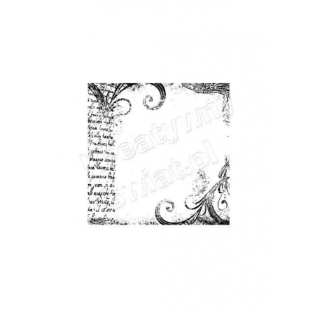 Nakładka przezroczysta: Pismo/ornament, 30,5x30,5 cm, czarna [78-959-576]-1