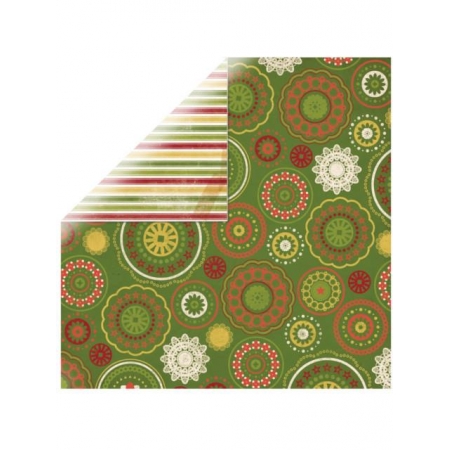 papier do scrapu świąteczny zielony serwety