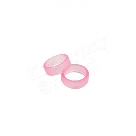 Obrączka akrylowa, róż szyfonowy, szer. 7mm, śr. wewn. 16 mm [15-107-261]-1