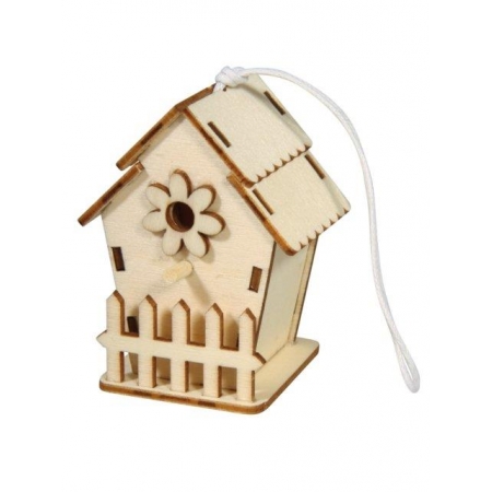 miniaturka domek dla ptaków drewno