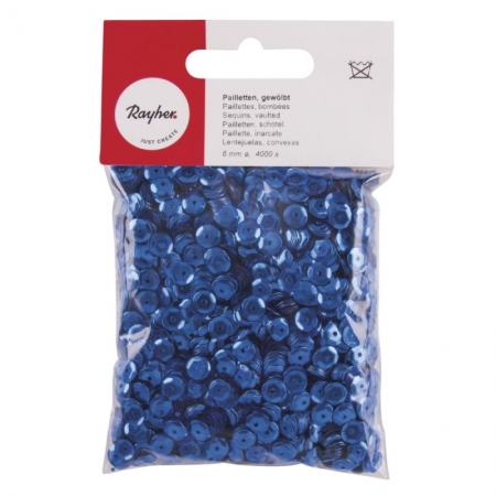 cekiny wygięte ciemny niebieski 6mm
