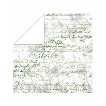 papier scrap pismo zielone odręczne