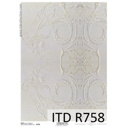 ryżówka delikatne ornamenty papier do decoupage