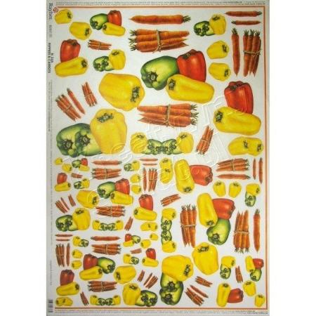 papier decoupagowy warzywa marchewki papryki