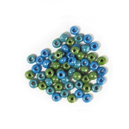 koraliki bizuteryjne niebieskozielone