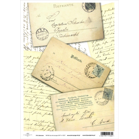 listy i pocztówki retro papier do decoupage