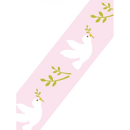tasiemka papierowa washi samoprzylepna gołębie różowe