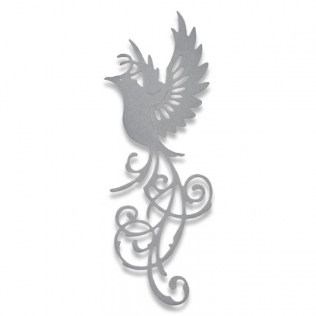 Wykrojnik Sizzix 661740 Thinlits Rajski ptak Bird of Paradise ozdobi zakładki do książek diy