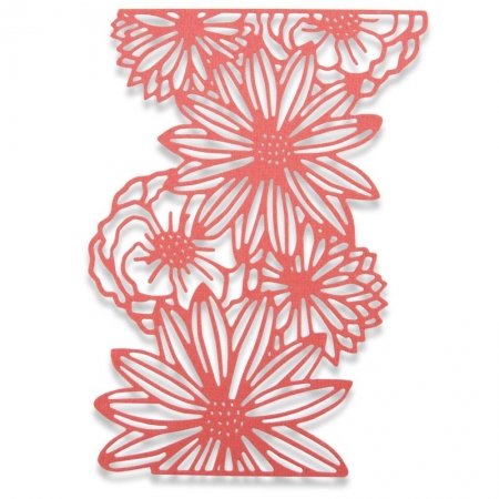 Wykrojnik - Sizzix 661748 Thinlits Natural Florals to doskonały motyw na kartki urodzinowe dla dziewczyn