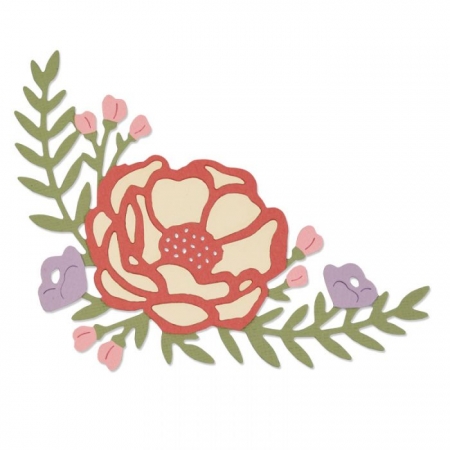 wykrojnik peonia z łodygą