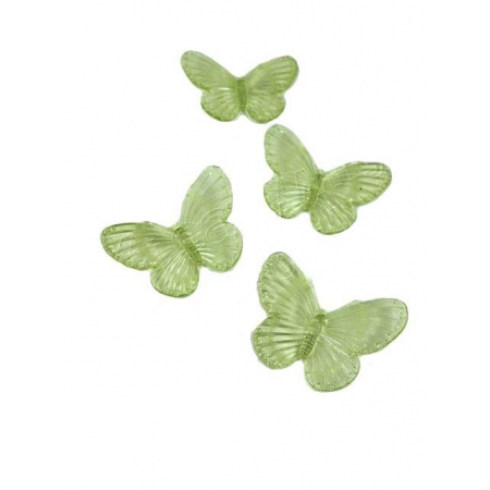 motylki z akrylu zielone ozdobne