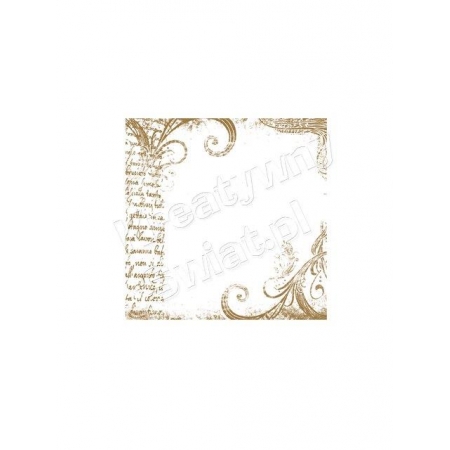 Nakładka przezroczysta: Pismo/ornament, 30,5x30,5 cm, złota [78-959-616]-1