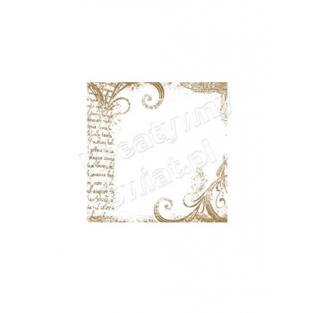 Nakładka przezroczysta: Pismo/ornament, 30,5x30,5 cm, złota [78-959-616]-1