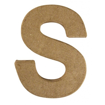 litera S z masy papierowej