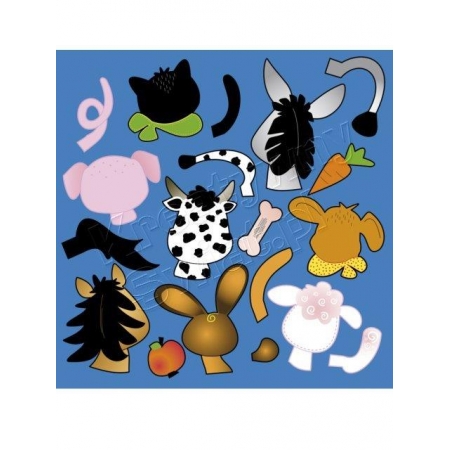 wycinane zwierzątka papier do scrapbookingu