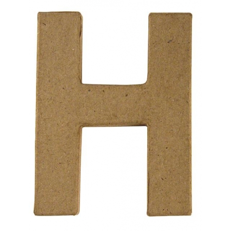 litera H z masy papierowej
