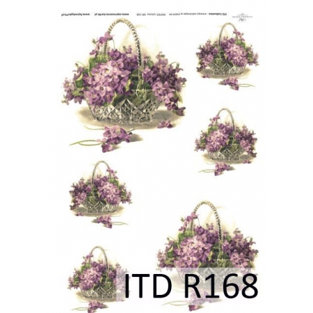 Papier Ryżowy ITD R168 fiołek koszyczek.jpg