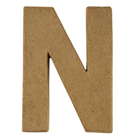 litera N 3d z masy papierowej