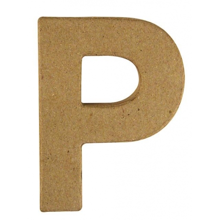 literka P 3d z masy papierowej