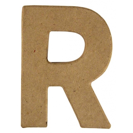 litera 3d R z masy papierowej