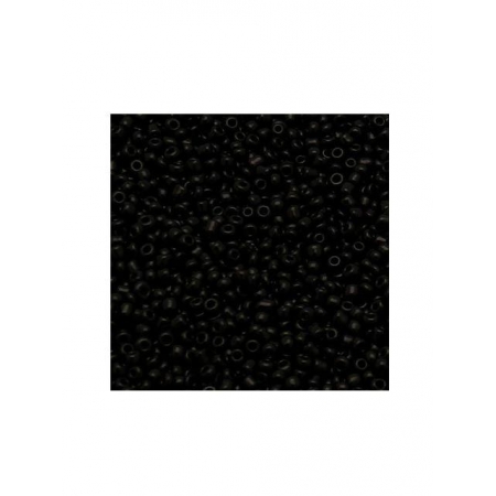 Koraliki Miyuki Delica-Rocailles, 2,2 mm, czarny, matowe, op. 115g [14-771-576]-1