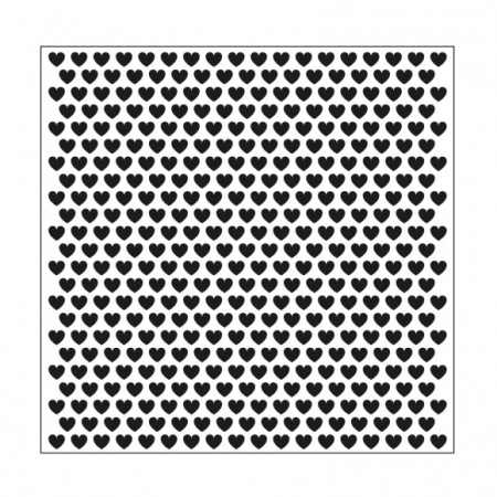 Folder do wytłaczania, Małe serduszka, 15x15 cm [MV-PS-168]