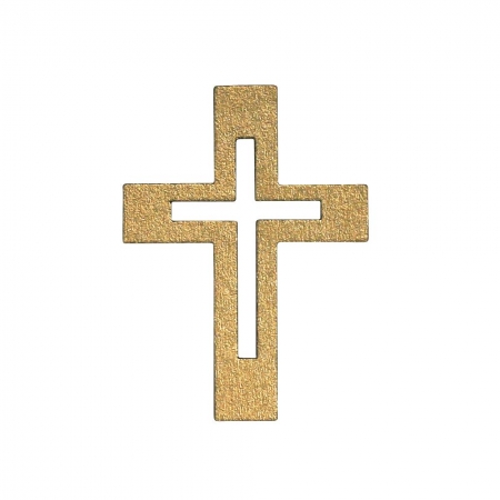 krzyż drewniany złoty do scrapu