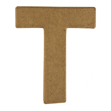 litera T 3d z masy papierowej