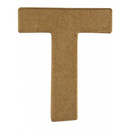 litera T 3d z masy papierowej