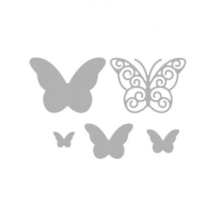 Wykrojnik do papieru Motyle 1.3-4.5 cm pozwala dekorować kartki na okazje