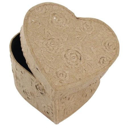 Pudełko - serce, w róże, 8x8x4 cm [71-024-00]-1