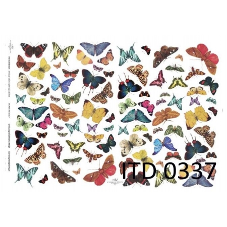 klasyczny papier do dekoracji decoupage motylki