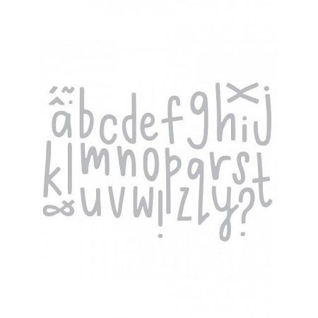 szablon do wycinania liter alfabetu sizzixem