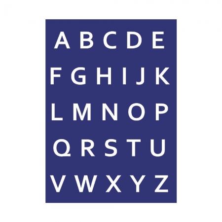 Szablon do malowania z raklą alfabet prosty A4 do ozdabiania różnych powierzchni