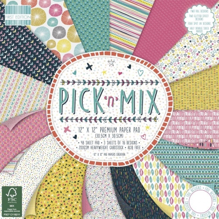 Zestaw papierów do scrapbookingu, Pick N Mix, 30,5x30,5 cm, 48 szt. [60-106-000] -1