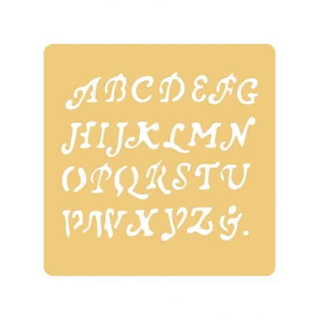 szablon do wytłaczania alfabet ozdobny