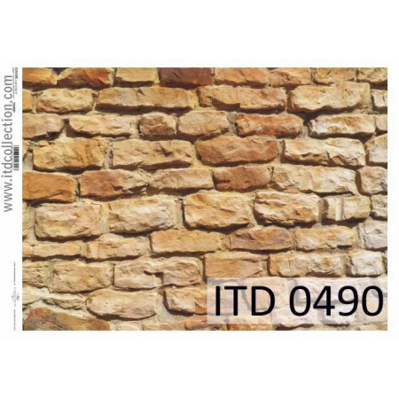 decoupage papier klasyczny cegły ściana z kamienia