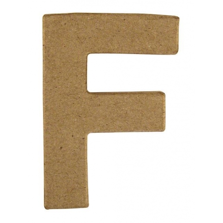 litera F z masy papierowej 3d