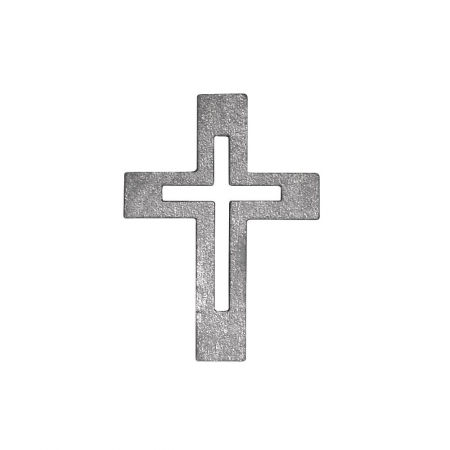 krzyż drewniany srebrny do scrapbookingu
