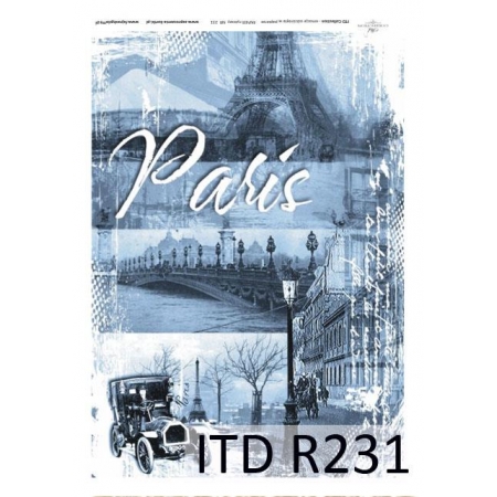 ryżówka papier paryż paris retro